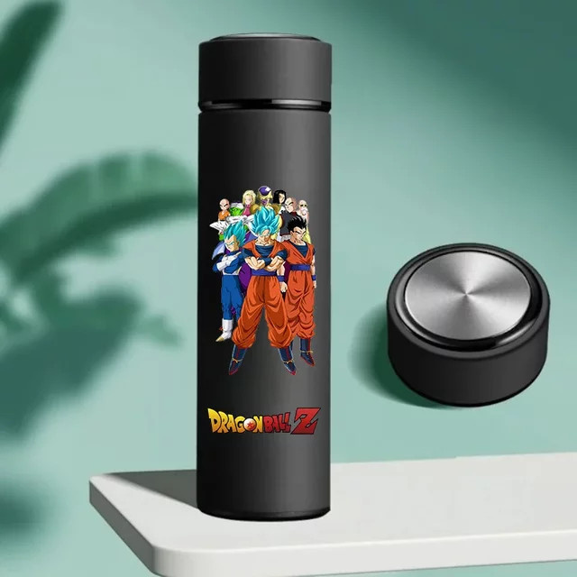 Bandai Dragon Ball Thermosflasche Edelstahlbecher mit Goku Motiv in Schwarz, 500 ml - Bild 1