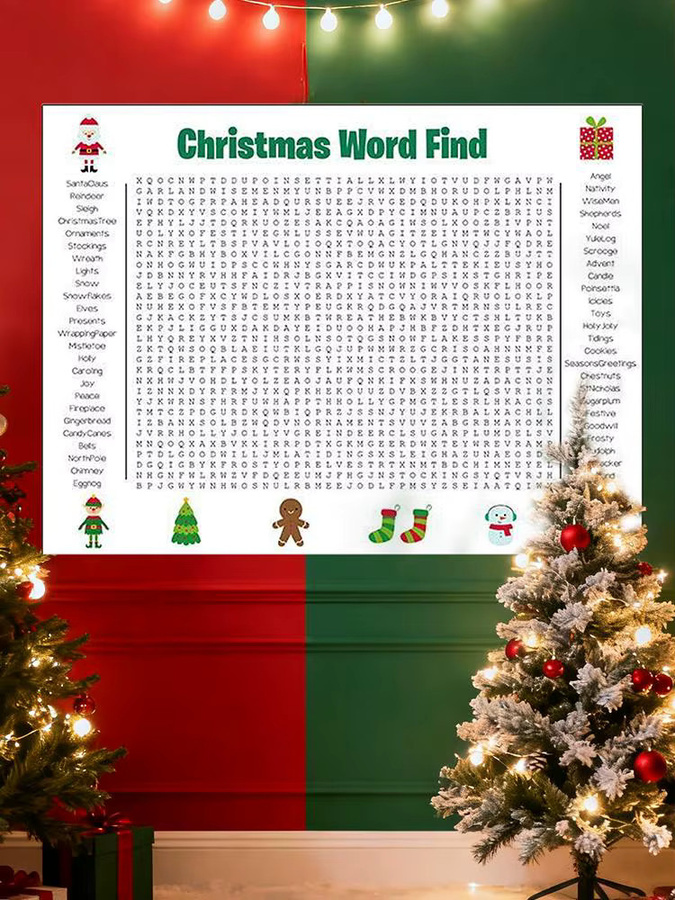 Weihnachten Wortsuche Poster, Familienspiel, Paper Poster - Bild 5