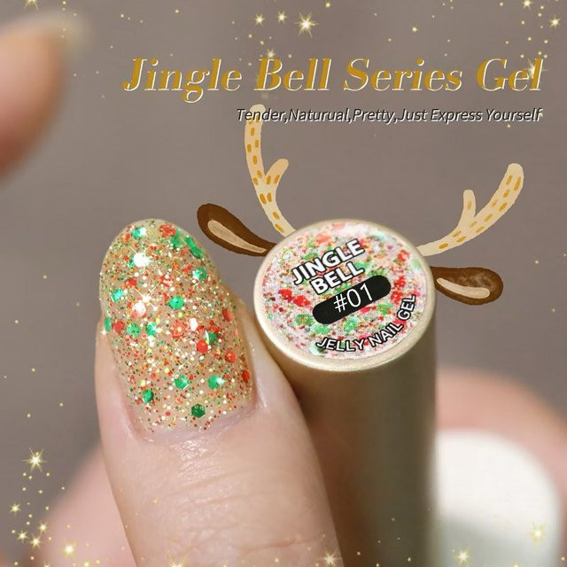 MIANEL Nagellack-Gel, Goldene Pailletten, 10 ml - Bild 1