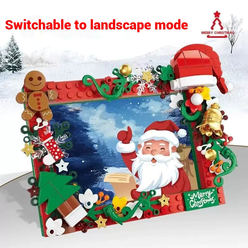 JAKI Weihnachtsmann Bausteine Set mit 207 Teilen, Mehrfarbige Weihnachtsdekoration und Spielzeug für Kinder - Bild 3