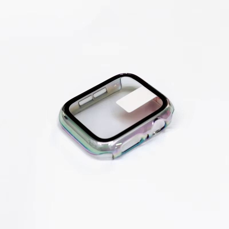 Displayschutz mit Gehäuse für Apple Watch Serie 9 8 7 6 5 4 3 SE in Pink - Bild 1