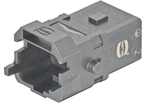 HARTING Stifteinsatz 3 Crimpen, Schwarz, Kunststoff - Bild 1