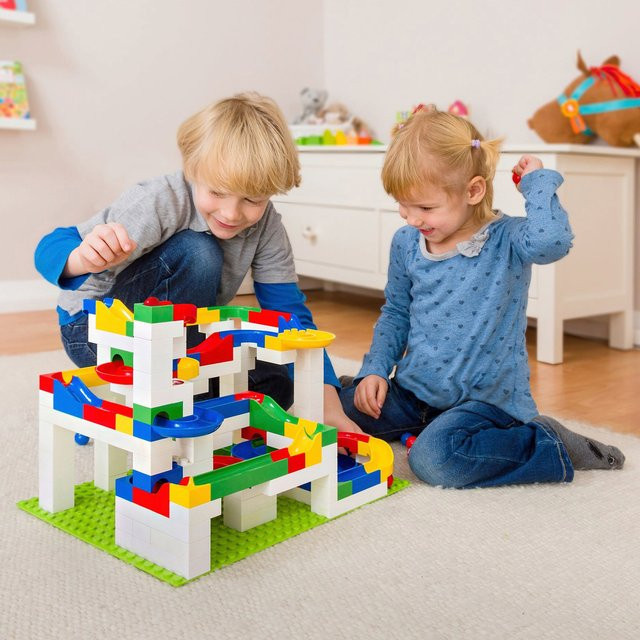 Hubelino Kugelbahn Baukasten maxi 213-teiliges Set ab 4 Jahren - Bild 1