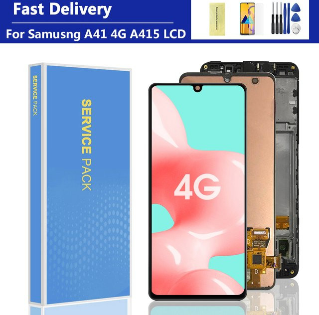 Samsung A41 A415 Display Touchscreen Digitizer Montage Ersatzteil LCD in Schwarz für SM-A415F und SM-A415F/DS - Bild 1