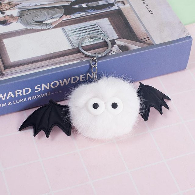 Linyi toy Schlüsselanhänger Fledermaus, Silikon, grau, Damen - Bild 1