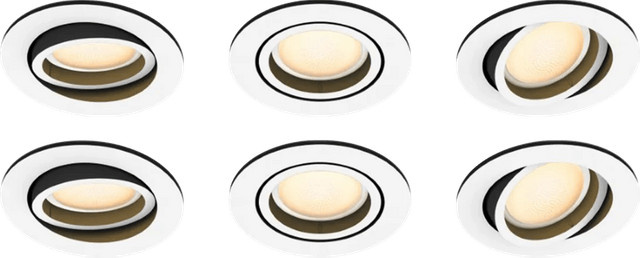 Philips Hue Milliskin Einbaustrahler White Ambiance LED GU10 Weiß 6er-Pack - Bild 1