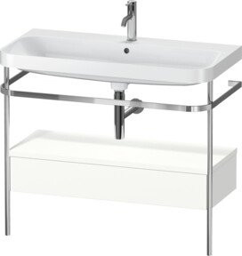 Duravit Möbelwaschtisch-Kombi Happy D.2 Plus in Weiß mit 1 Waschbecken und 1 Schublade, B/T: 97,5 x 49 cm - Bild 1