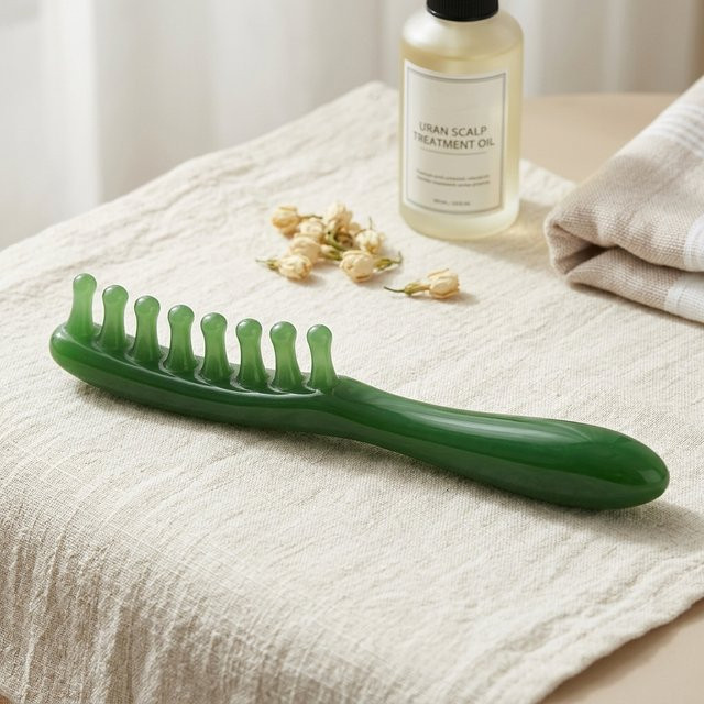 DKSHETOY Kopfhautmassagekamm mit langem Griff, Unisex - Bild 1