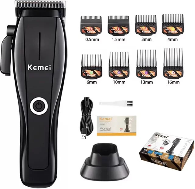 Kemei Elektrischer Haarschneider, Schwarz, Herren - Bild 1