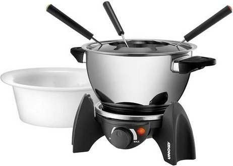 Unold Fondue-Set 48615 in Schwarz und Silber für Fleisch-, Käse- und Schoko-Fondue - Bild 3