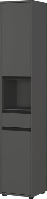 Hochschrank Kadima Design HAMBURG Modern mit Soft-Close für das Badezimmer, Graphit, B/T/H: 33 x 34 x 181 cm - Bild 1