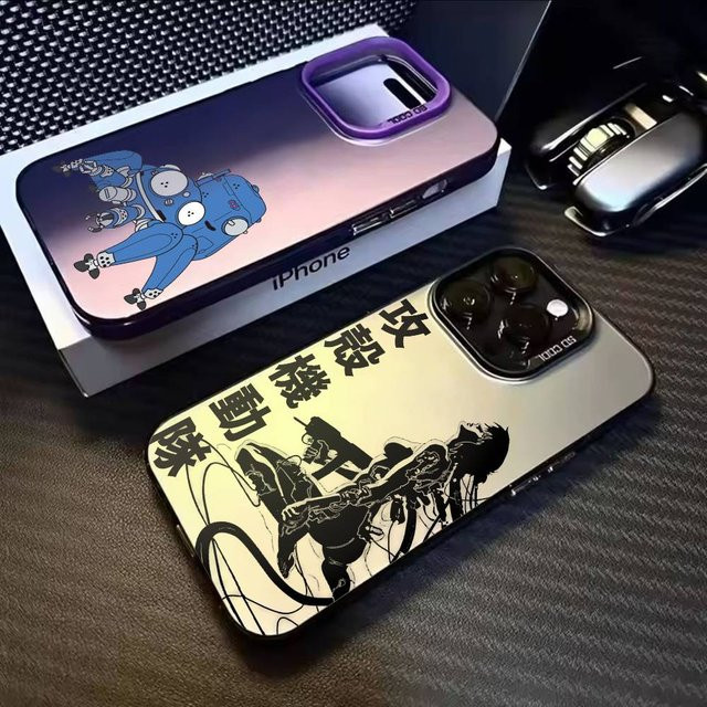 Ghost In The Shell Anime Manga Handyhülle für iPhone 11 bis 17 Pro Max, Weiße Candy Matte Hülle - Bild 1