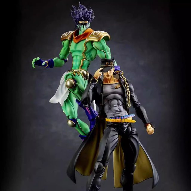 Bandai JoJo Bizarre Adventure Jotaro Kujo Super Action Statue Star Platinum, Sammelfigur, 25 cm - Bild 1