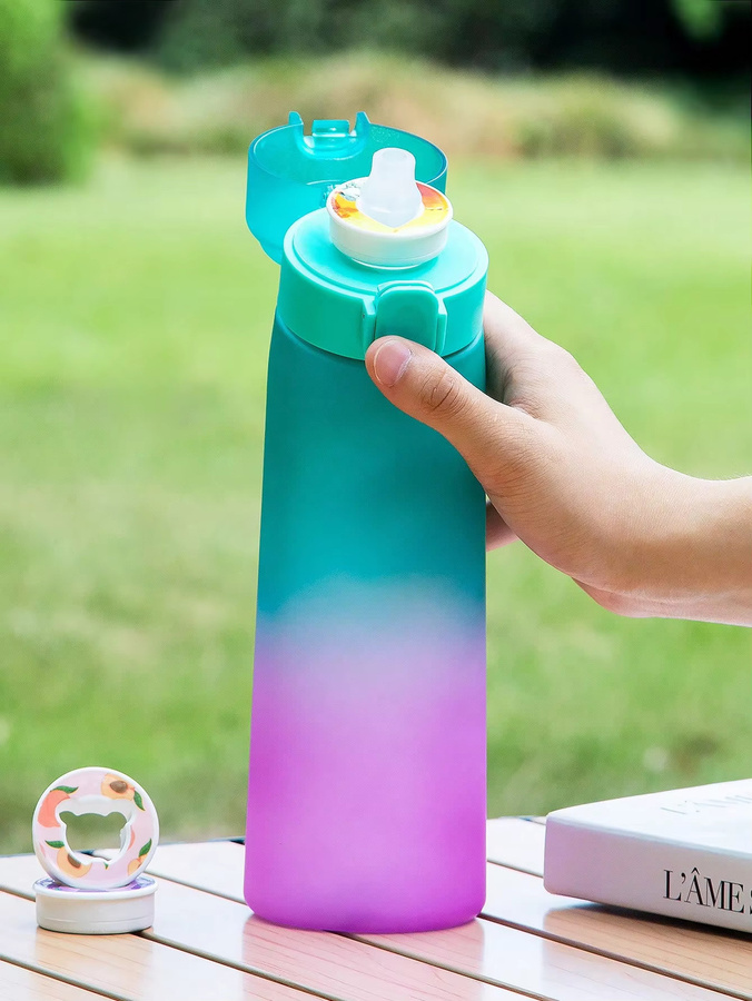 YOCITY Farbverlaufs-Wasserflasche mit Bärenform in Multicolour, 0,75 l - Bild 3