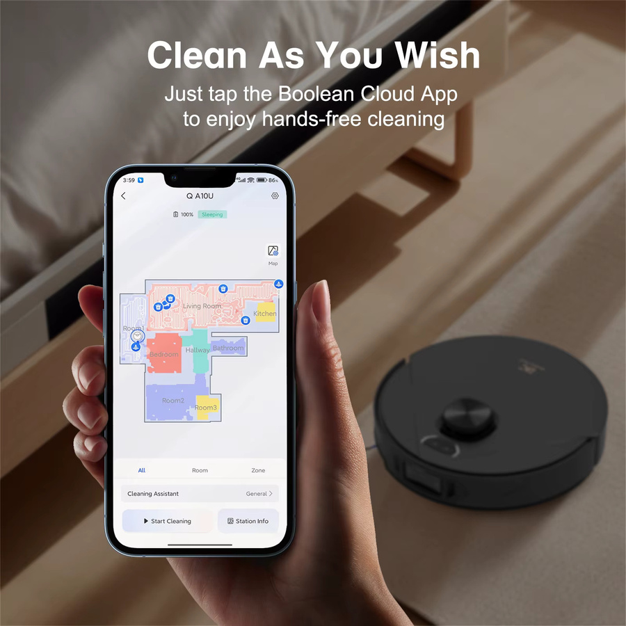 Boolean Cloud Bcdroid A10 Ultra Roboterstaubsauger mit Wischfunktion, 25.000 Pa Saugleistung und All-in-One-Selbstreinigungsstation sowie KI-Hinderniserkennung - Bild 6