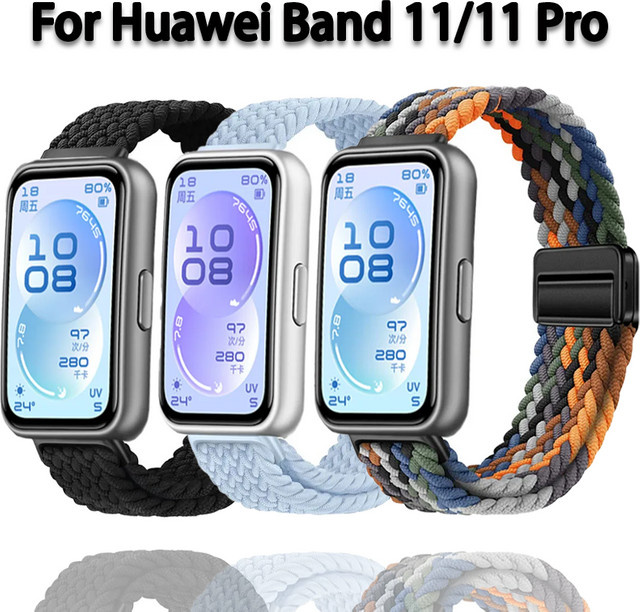Huawei Uhrenarmband Nylon, geflochten, multicolor, Unisex - Bild 1