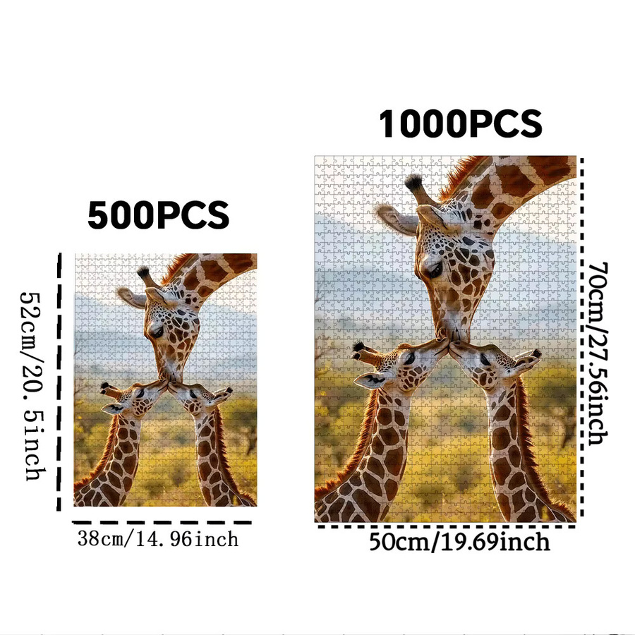 AZNM Giraffen-Puzzle, Tiere, Pappe / Karton, Bunt / Mehrfarbig - Bild 3