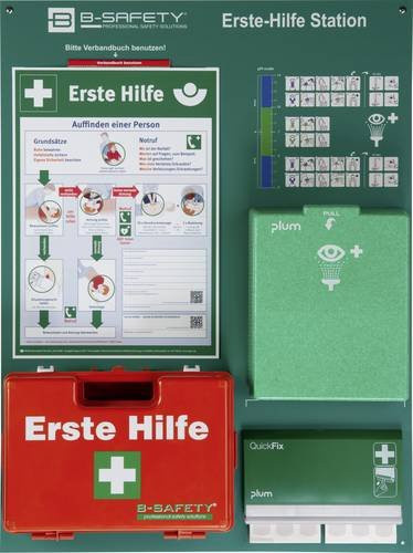 B-SAFETY EH-ST9-157 Erste Hilfe Koffer nach DIN 13157 und DIN EN 15154-4:2009, Rot/Grün, B/T/H: 60 x 80 x 15 cm - Bild 1
