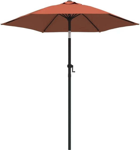 vidaXL Sonnenschirm aus Aluminium und Polyester in Terrakotta, B: 200 cm, T: 224 cm - Bild 1