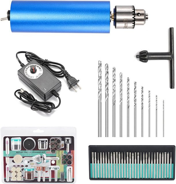 Mikro-Mini-Elektro-Handbohrmaschine mit 145-teiligem Zubehör zum Polieren und Wachsen, 0,34 mm, US-Stecker - Bild 1