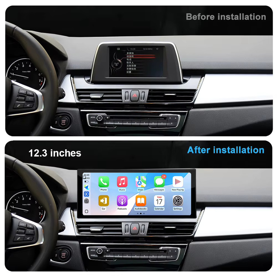 KJ-NAVI Android 16 Autoradio für BMW 2er F45 F46 (2013–2019) mit NBT EVO System, Carplay, 4G, Wifi und GPS in Schwarz - Bild 3