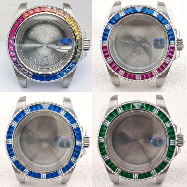 OUMASHI Uhrengehäuse, 40 mm, Saphirglas, Diamanten, Herren - Bild 1