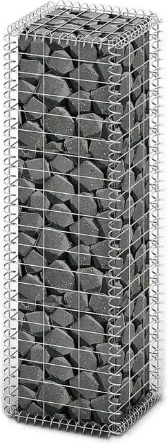 vidaXL Steinkorb Gabione mit Deckel aus verzinktem Stahl in Grau, B/T/H: 100 x 30 x 30 cm - Bild 1