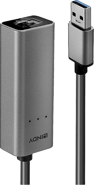 Lindy Netzwerkadapter USB 3.0 auf 2,5GBase-T Ethernet LAN in Silber (43313) - Bild 1