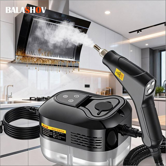 BALASHOV Handheld Dampfreiniger mit Hochtemperatur-Sterilisation in Rot für Zuhause und Auto - Bild 1