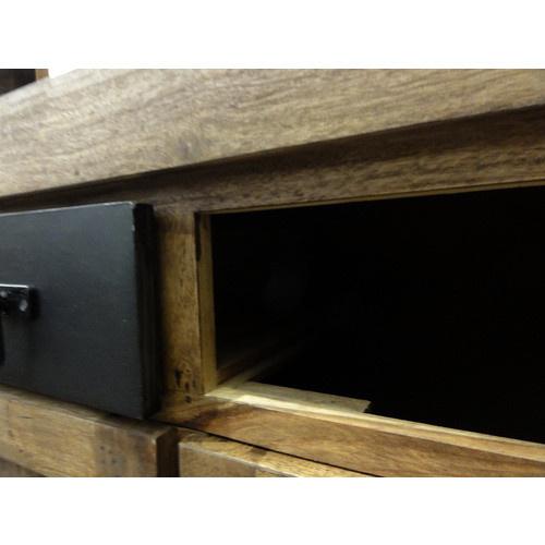 SIT Sideboard PANAMA aus Akazienholz und Metall in Natur/Schwarz/Beige, B/T/H: 140 x 88 x 90 cm - Bild 2