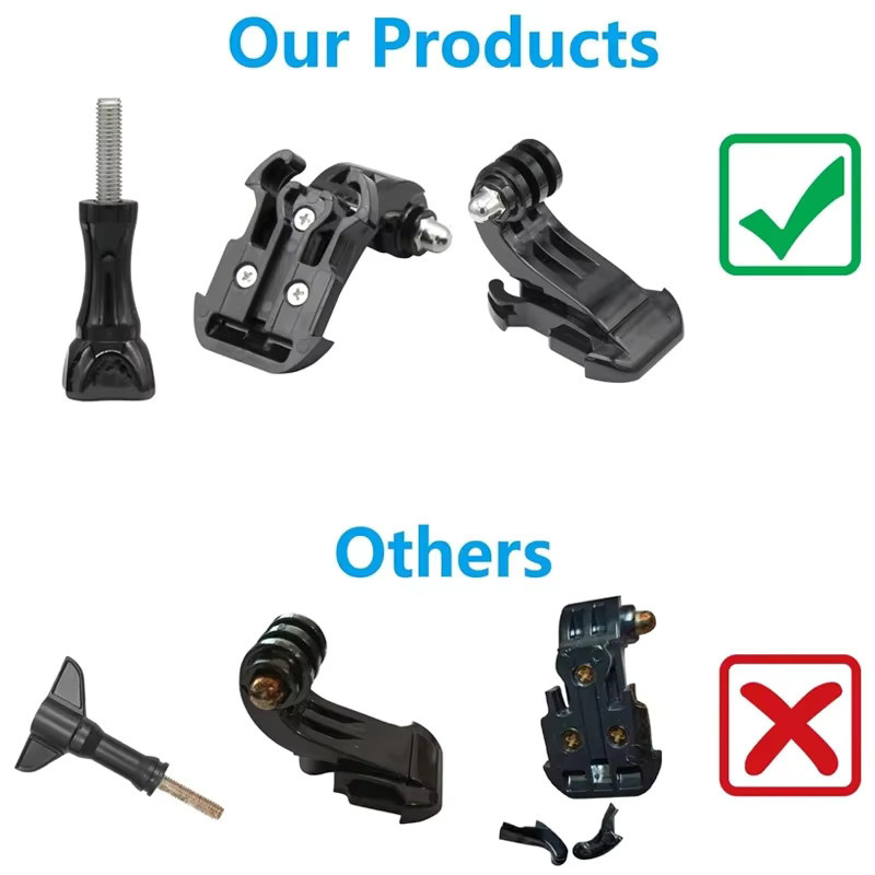 EXSKOF J Haken Quick Release Basis Mount Schraube für Action Kameras in Schwarz - Bild 2