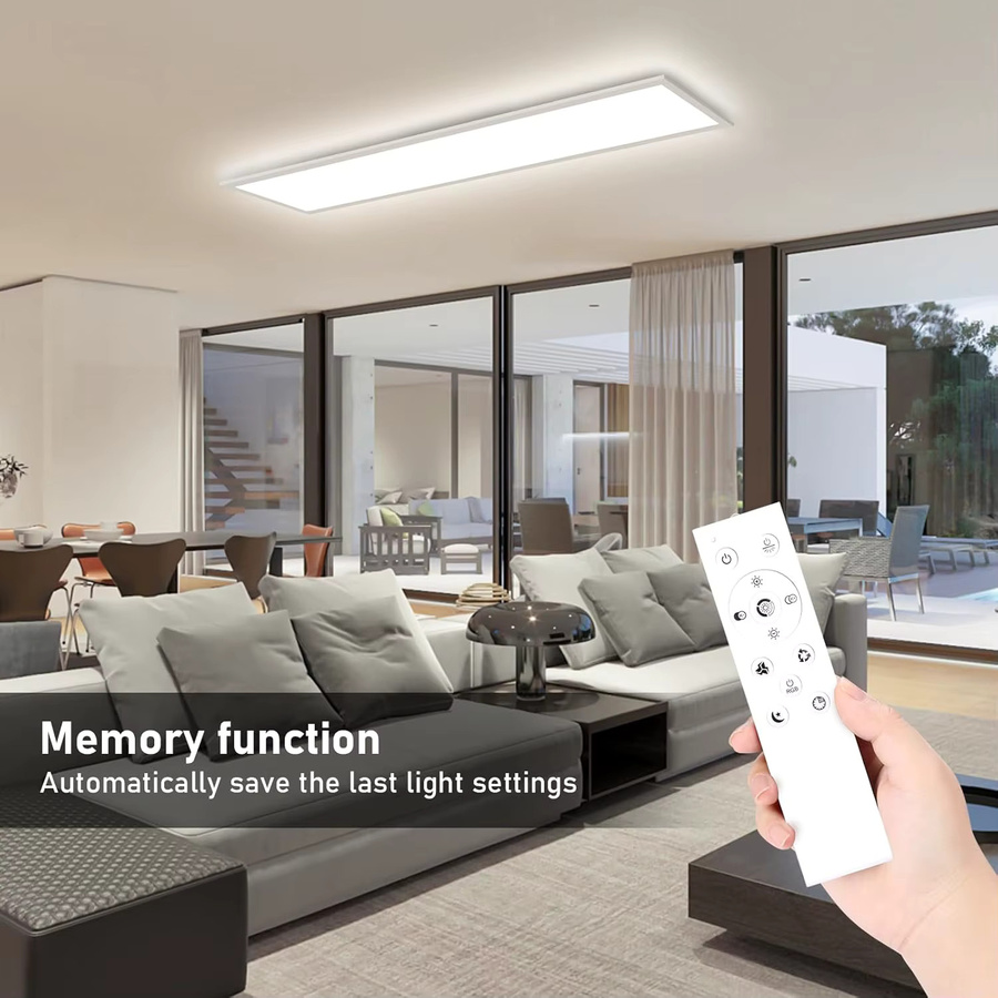 Oraymin LED-Flächenleuchte RGB in Weiß, dimmbare Deckenleuchte mit Fernbedienung, 40 W, B: 120 cm, T: 30 cm - Bild 3