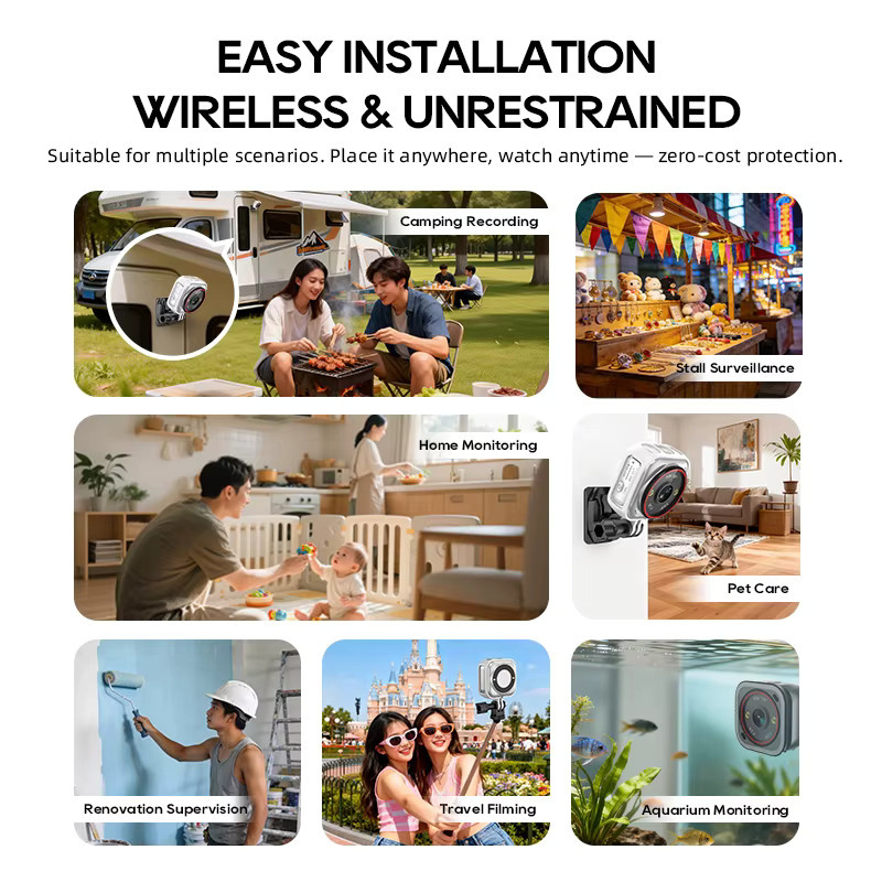 DiFang 4G LTE Mini-Sicherheitskamera für Außenbereich, kabellos und batteriebetrieben, IP66 wasserdicht mit 12X Zoom und Vlog-Aufnahmefunktion - Bild 2