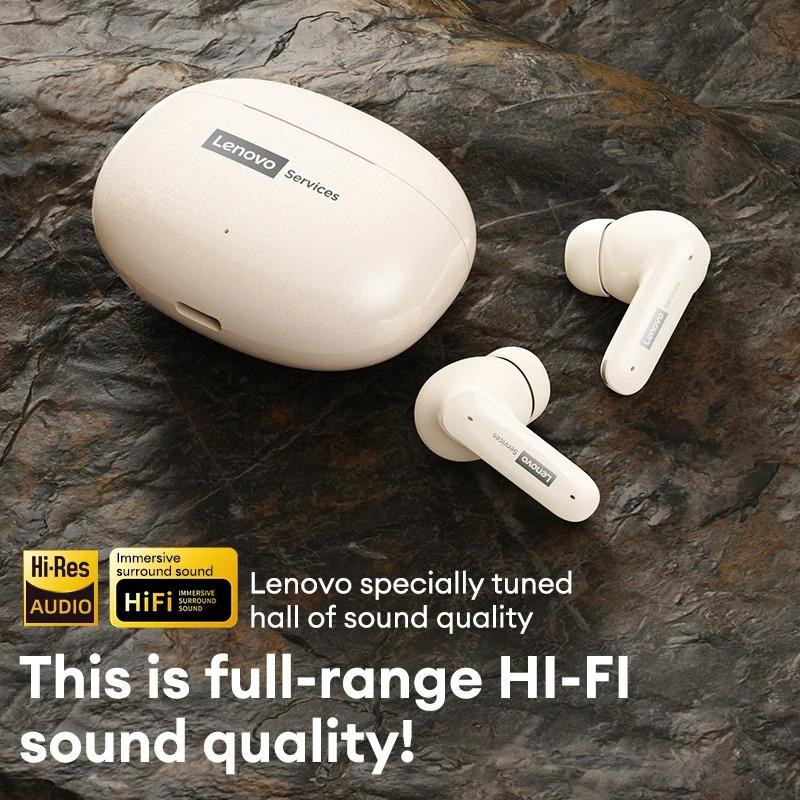 Lenovo LE202 Kabellose Bluetooth 6.0 In-Ear Kopfhörer mit AI-Geräuschunterdrückung und langer Akkulaufzeit in Weiß - Bild 7