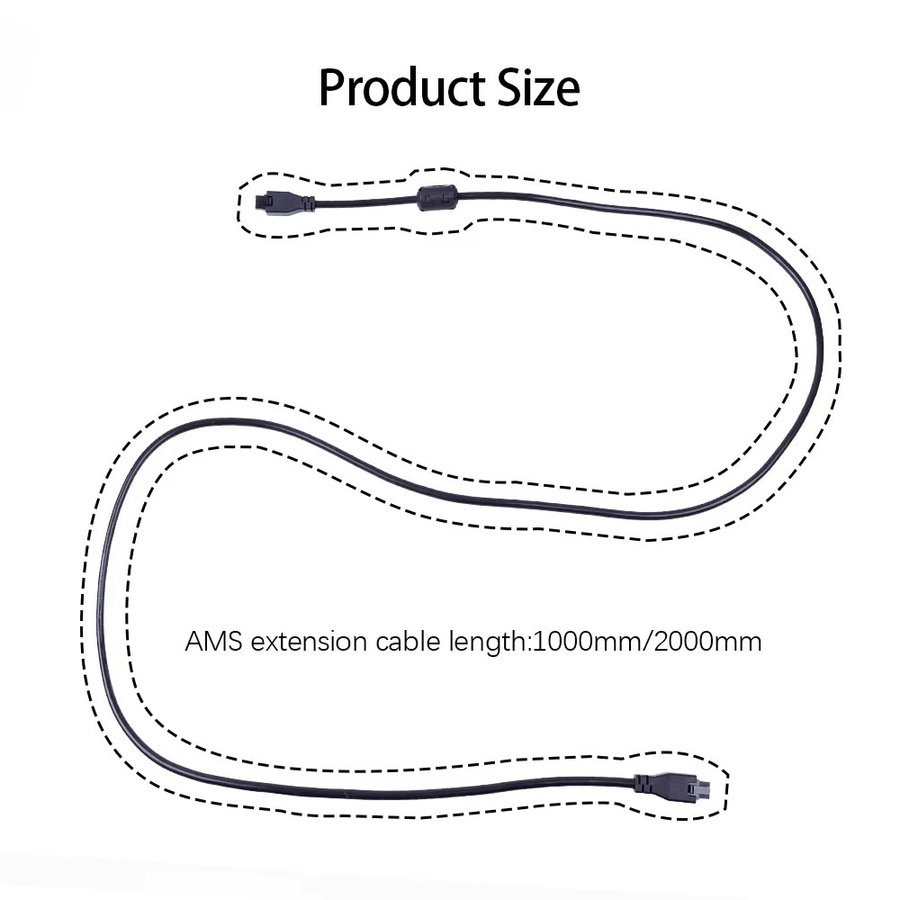 Creality 6-poliges Verlängerungsbuskabel für CFS 1M 2M und K2 Plus Hi Combo, kompatibel mit der X1/P1/H2D-Serie, Schwarz - Bild 2