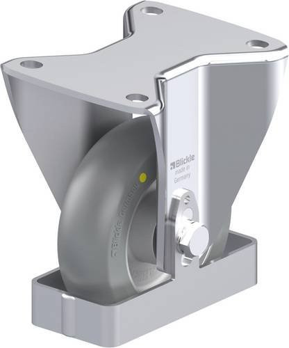 Blickle Stahlblech-Bockrolle BH-ALTH 125K-3-AS-CO-FS in Silber/Grau mit 125 mm Rad-Durchmesser und 550 kg Tragfähigkeit - Bild 1