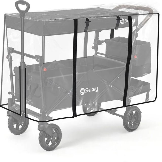 Sekey Regenschutzhülle aus EVA für faltbare Bollerwagen mit Dach B/T/H: 110 x 60 x 75 cm - Bild 1