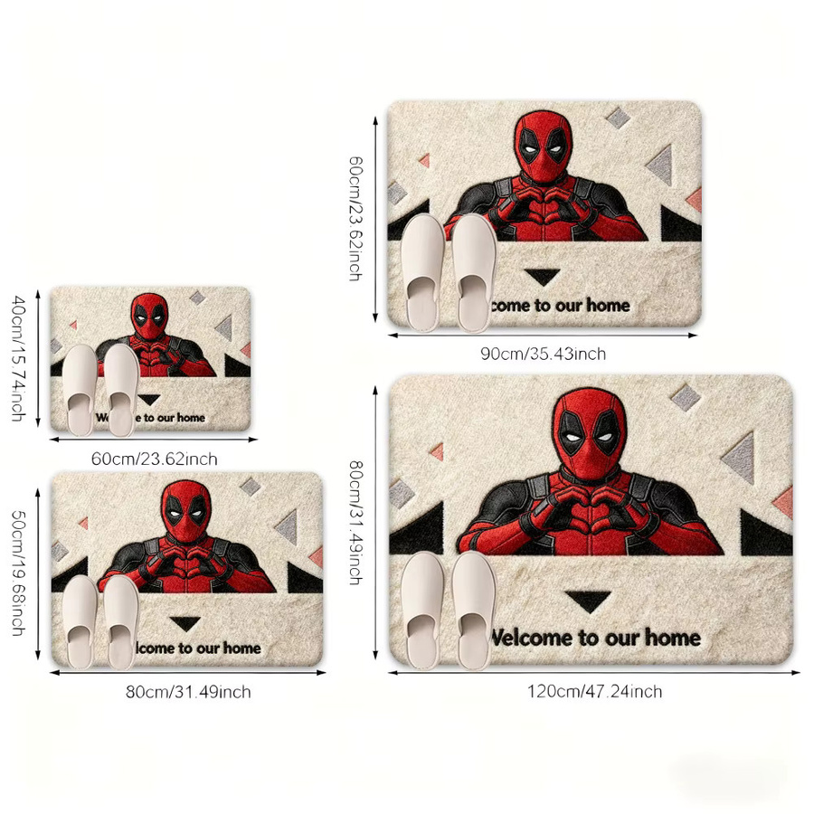Beast Kingdom Marvel Deadpool Fußmatte aus weichem Polyester-Flanell in Multicolour - Bild 3