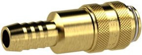 Riegler Schnellverschlusskupplung NW 5 aus Messing in Gold mit Tülle LW 8 - Bild 1