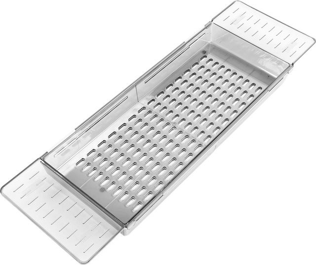 Ausziehbare Badewannenablage von ZuiyouBeauty1 in Weiß mit rutschfestem Griff - Bild 1