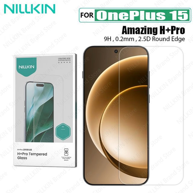 Nillkin Displayschutz aus gehärtetem Glas H+PRO für OnePlus 15, transparent, 0,2 mm Stärke - Bild 1