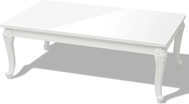 vidaXL Couchtisch in Weiß mit Hochglanz-Finish, rechteckig, B/T/H: 115 x 65 x 42 cm - Bild 1