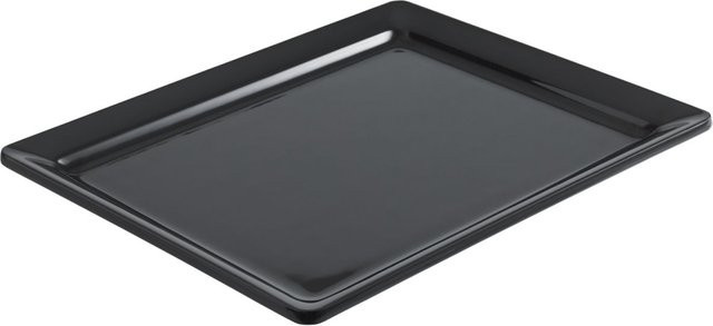 VEGA Buffetplatte aus Melamin GN 1/2, schwarz, B: 26,5 cm, T: 32,5 cm, H: 3 cm - Bild 1