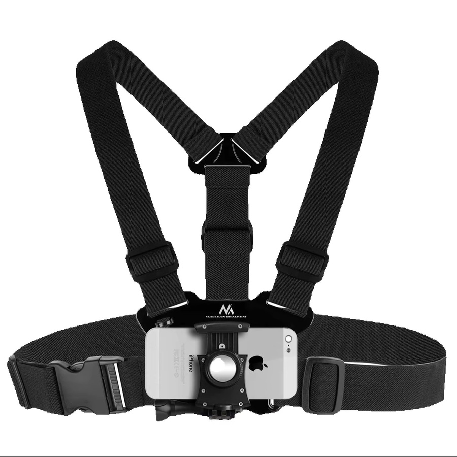 Universelle Sportspangen Maclean MC-773 Schwarz für Telefon, Kamera und GoPro Camcorder - Bild 1