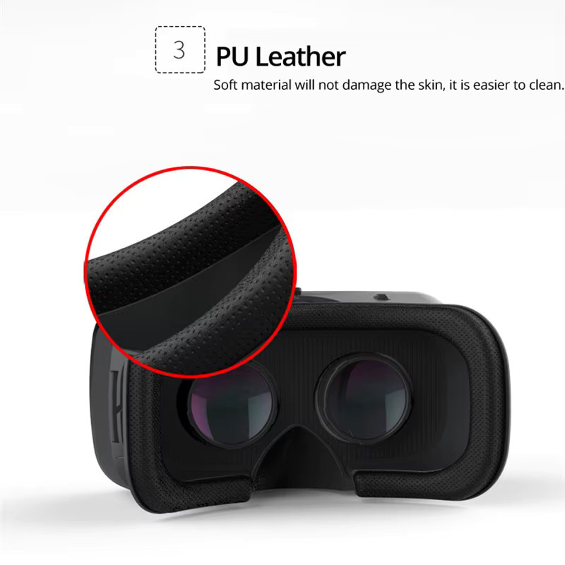 VR Shinecon 6.0 Virtual Reality Brille 3D Headset für iPhone und Android Smartphones in Schwarz - Bild 2