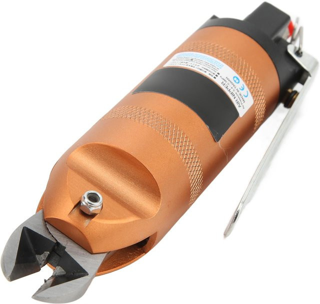 Pneumatische Schere TOMTOP JMS als Druckluftzange mit Klinge aus legiertem Stahl und Edelstahl, Diagonalschneidwerkzeug für Metalldraht, beige und orange - Bild 1