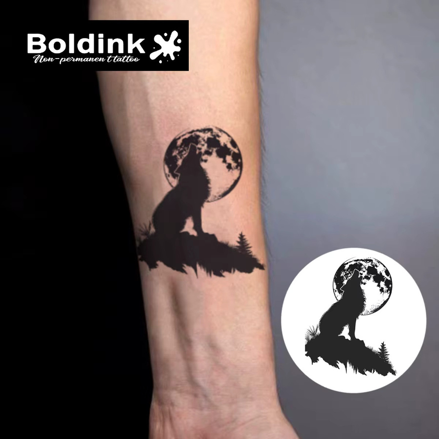 Boldink Lunar Howl Temporäres Tattoo, wasserfest, semi-permanent - Bild 2