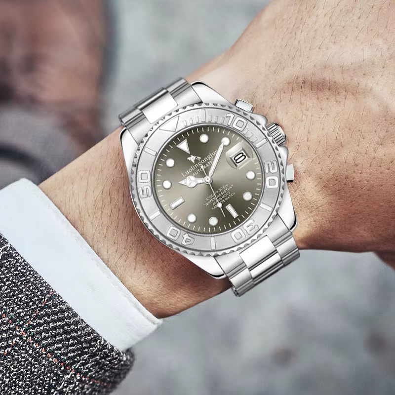 LUOLINGONGJUE Armbanduhr, Automatik, Edelstahl, Schwarz, Herren - Bild 1