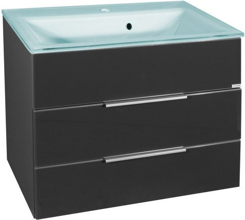 FACKELMANN Waschplatz-Set KARA in Anthrazit Grau mit Breite: 80 cm - Bild 1