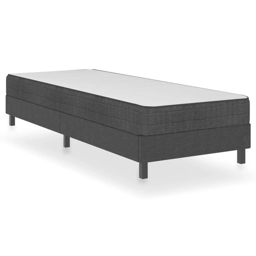 vidaXL Boxspring-Bettgestell aus Stoff in Grau, B/T/H: 100 x 200 x 100,5 cm - Bild 2